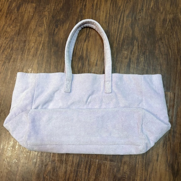 STONY CLOVER LANE Terry Slouchy Tote - Purple - Picture 6 of 7